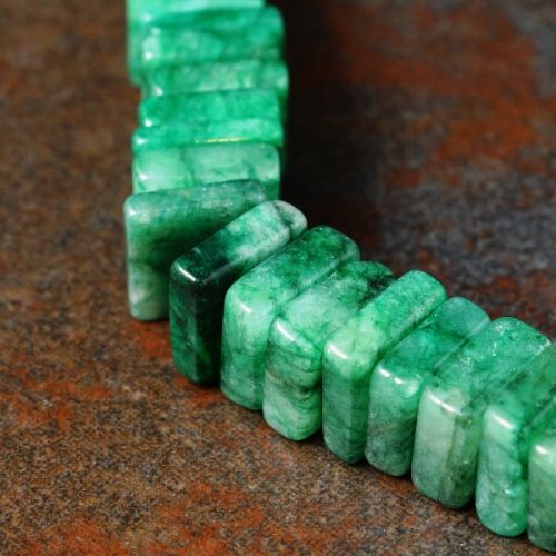 Emerald Heishi beads